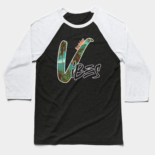 Summer Vibes Baseball T-Shirt by creakraft